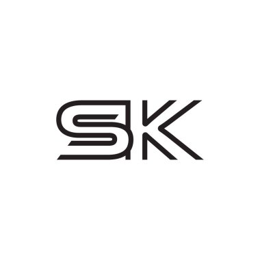 İlk harf logo satır benzersiz modern