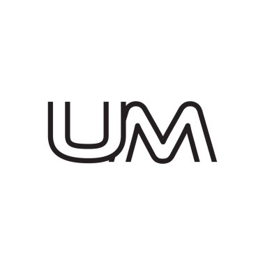 İlk harf logo satır benzersiz modern