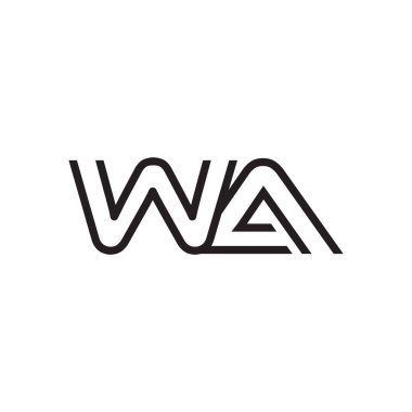 İlk harf logo satır benzersiz modern