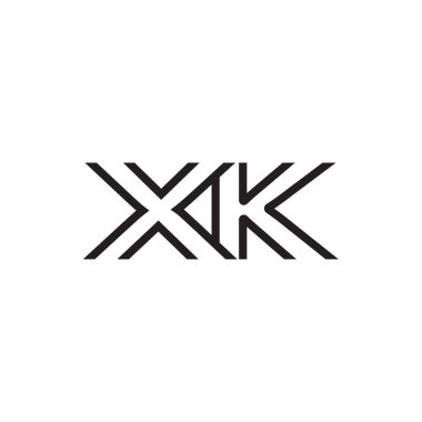 İlk harf logo satır benzersiz modern