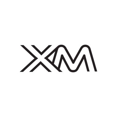 İlk harf logo satır benzersiz modern