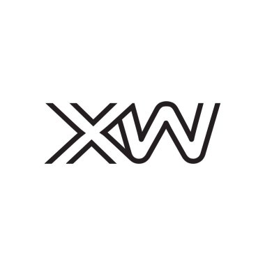 İlk harf logo satır benzersiz modern