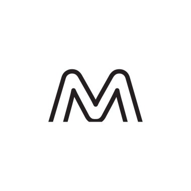 İlk harf logo satır benzersiz modern