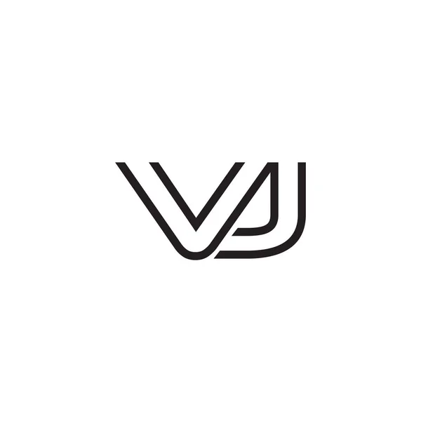 Letra inicial logotipo línea única moderna — Vector de stock