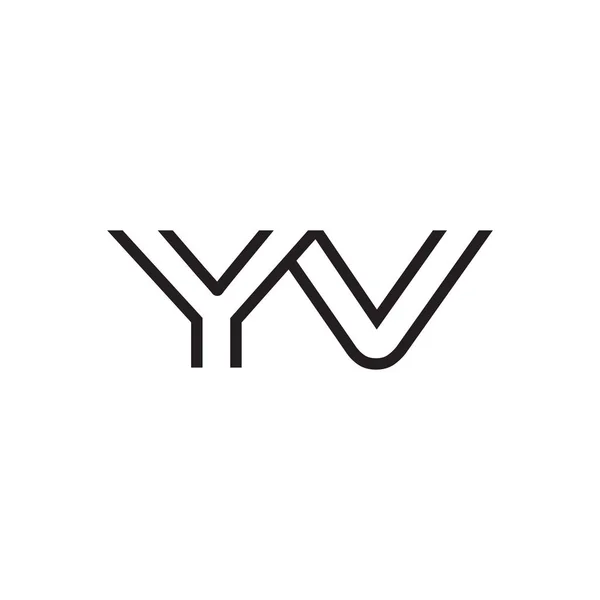 Anfangsbuchstaben Logo Linie einzigartig modern — Stockvektor