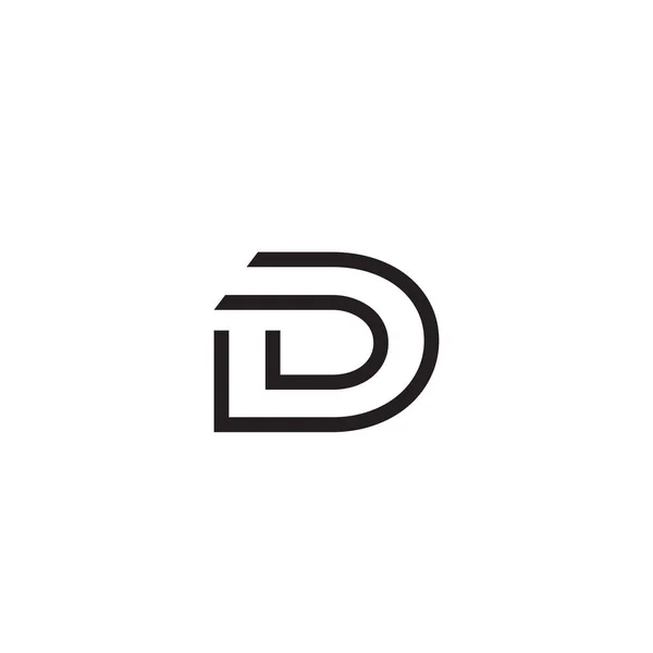 Eerste brief logo lijn unieke moderne — Stockvector