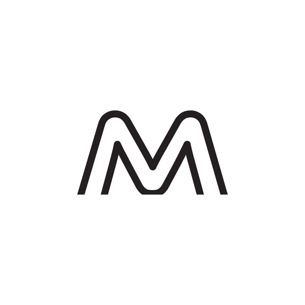Linha de logotipo carta inicial único moderno —  Vetores de Stock