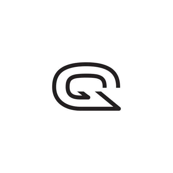İlk harf logo satır benzersiz modern — Stok Vektör
