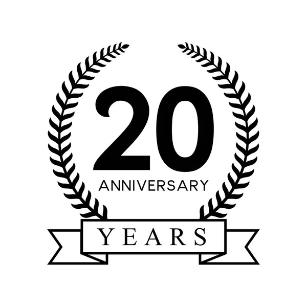 20e jubileum jaar — Stockvector