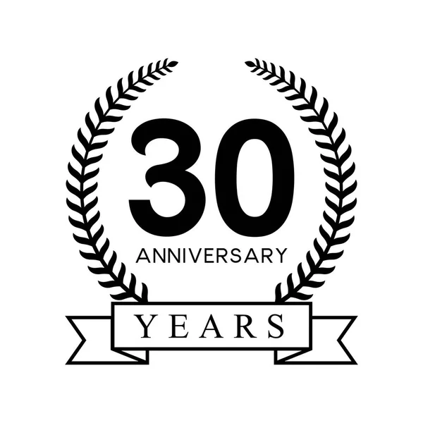 30th anniversary years — Stock Vector