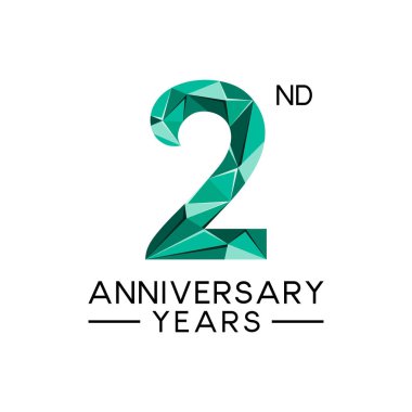 Yıldönümü yıl soyut üçgen