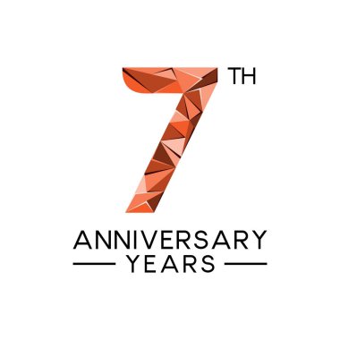 Yıldönümü yıl soyut üçgen