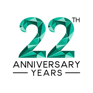 Yıldönümü yıl soyut üçgen