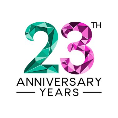 Yıldönümü yıl soyut üçgen