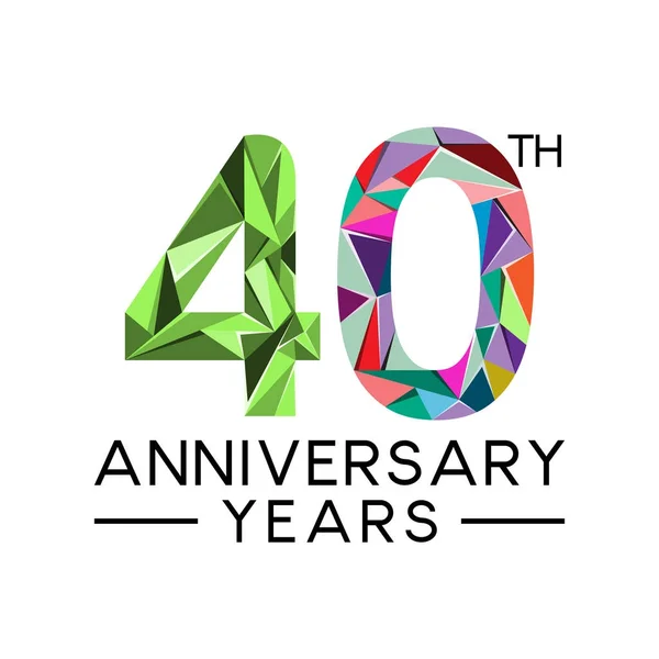 Aniversario años triángulo abstracto — Vector de stock