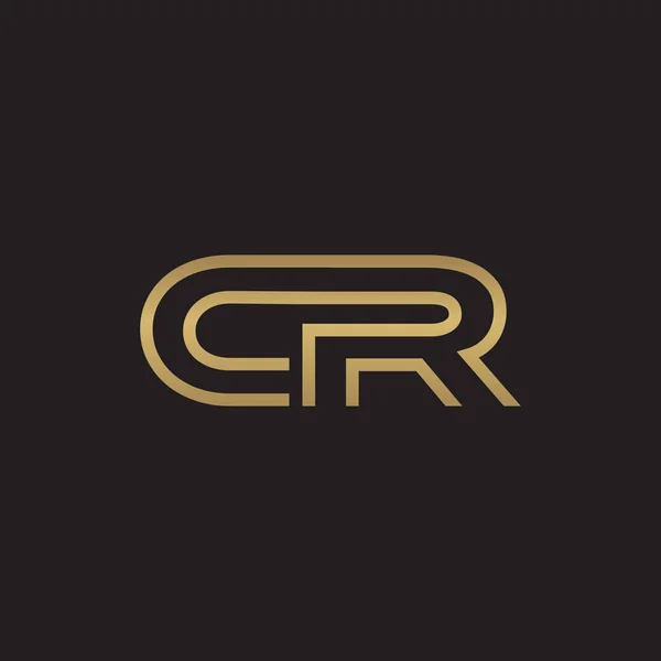 Linha Logotipo Carta Inicial Original Moderno Cor Ouro —  Vetores de Stock