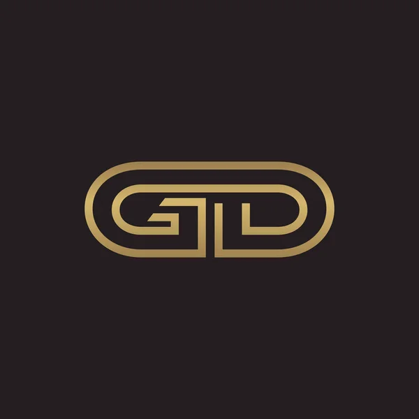 Begynnelsebokstav Logotyp Unika Moderna Guld Färg — Stock vektor