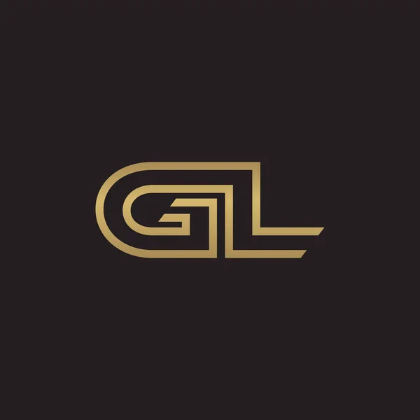 Literą Logo Linii Niepowtarzalny Nowoczesny Złoty Kolor — Wektor stockowy