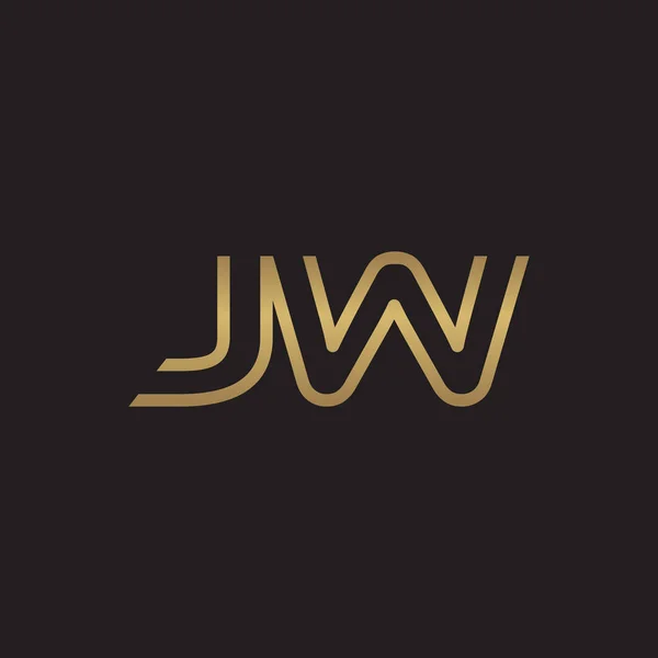 Počáteční Písmeno Logo Jedinečné Moderní Zlatá Barva Čáry — Stockový vektor