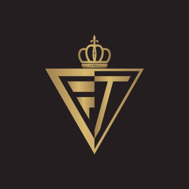 yarım logo üçgen altın ilk iki harfi
