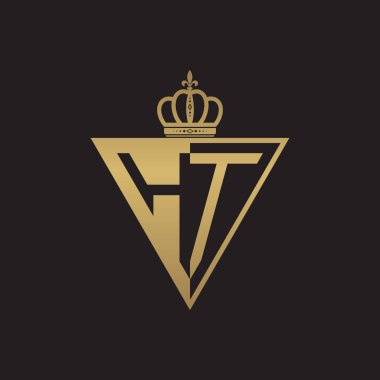 yarım logo üçgen altın ilk iki harfi