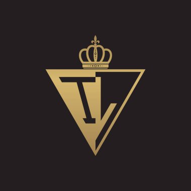 yarım logo üçgen altın ilk iki harfi