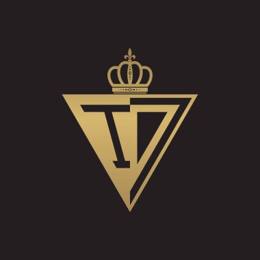 yarım logo üçgen altın ilk iki harfi