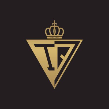 yarım logo üçgen altın ilk iki harfi