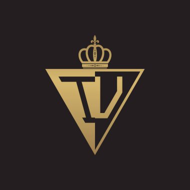 yarım logo üçgen altın ilk iki harfi