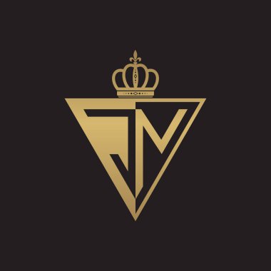 yarım logo üçgen altın ilk iki harfi