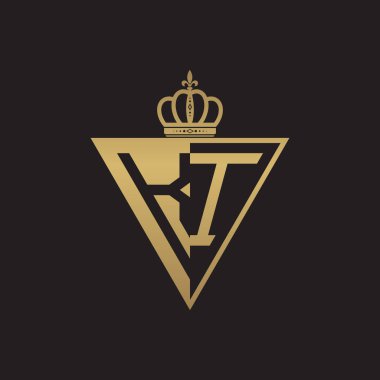 yarım logo üçgen altın ilk iki harfi