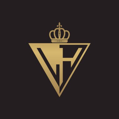 yarım logo üçgen altın ilk iki harfi