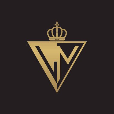 yarım logo üçgen altın ilk iki harfi