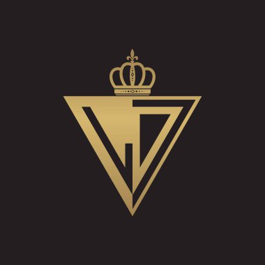 yarım logo üçgen altın ilk iki harfi