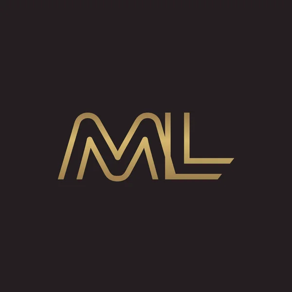 Anfangsbuchstabe Logo Linie Einzigartig Modern Goldene Farbe — Stockvektor