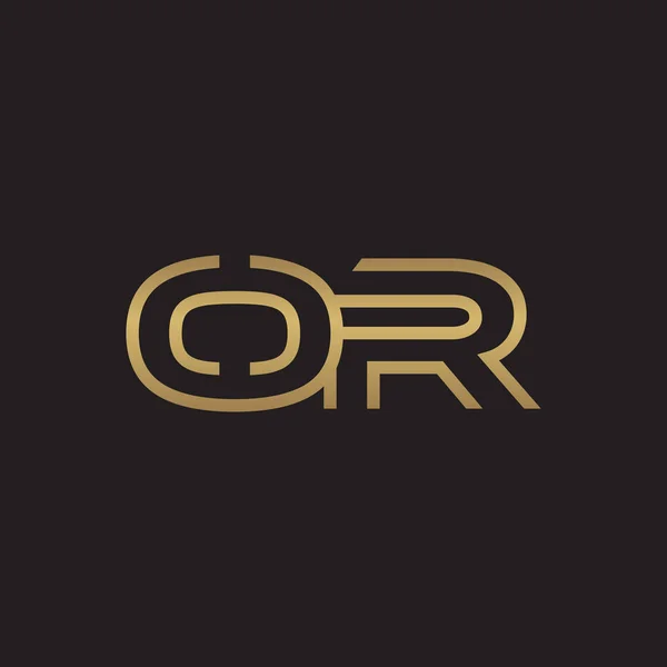 Linha Logotipo Carta Inicial Original Moderno Cor Ouro — Vetor de Stock