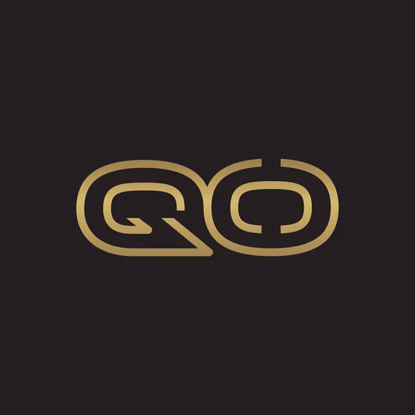 Lettera Iniziale Linea Logo Unico Moderno Colore Oro — Vettoriale Stock