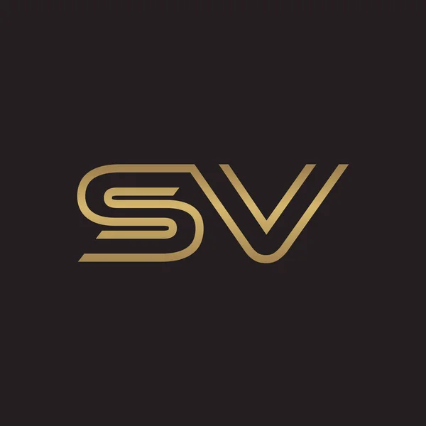 Begynnelsebokstav Logotyp Unika Moderna Guld Färg — Stock vektor
