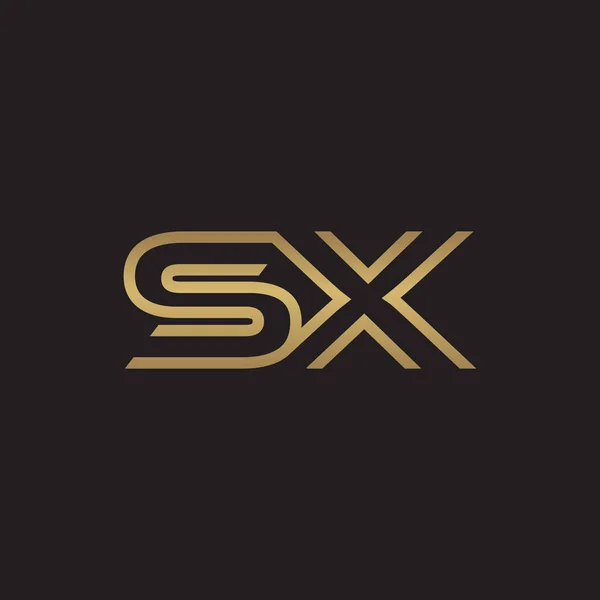 Počáteční Písmeno Logo Jedinečné Moderní Zlatá Barva Čáry — Stockový vektor