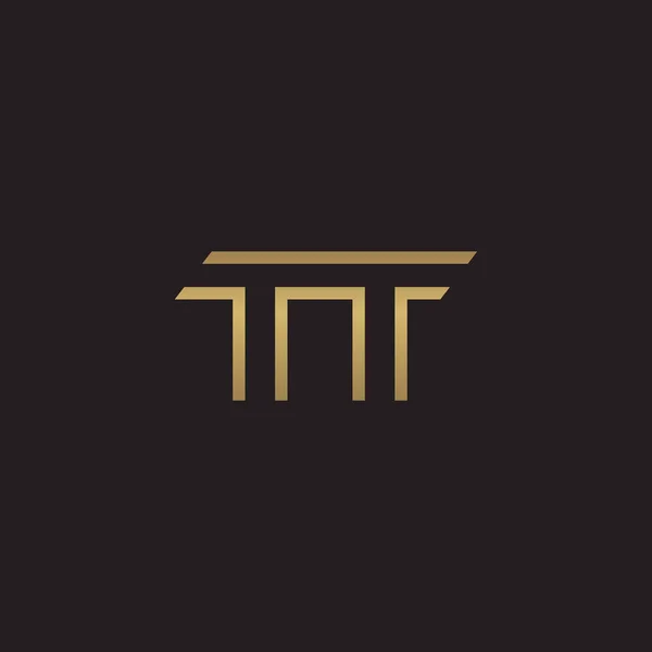 Αρχικό Γράμμα Λογότυπο Μοναδικό Μοντέρνο Χρυσό Χρώμα Γραμμής — Διανυσματικό Αρχείο