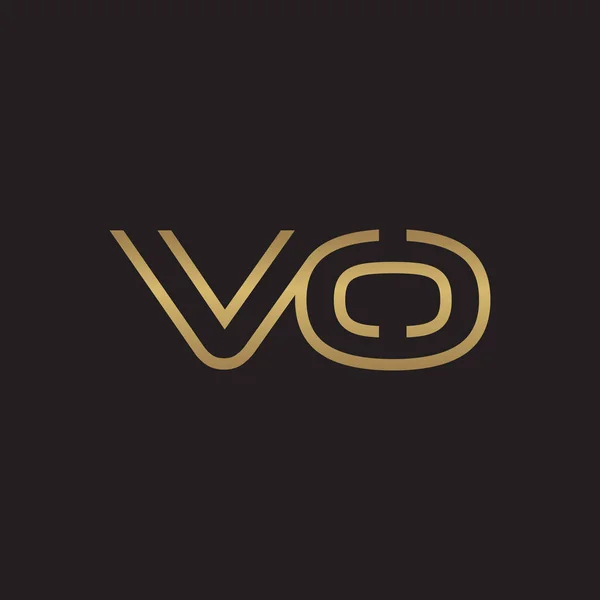 Linha Logotipo Carta Inicial Original Moderno Cor Ouro — Vetor de Stock