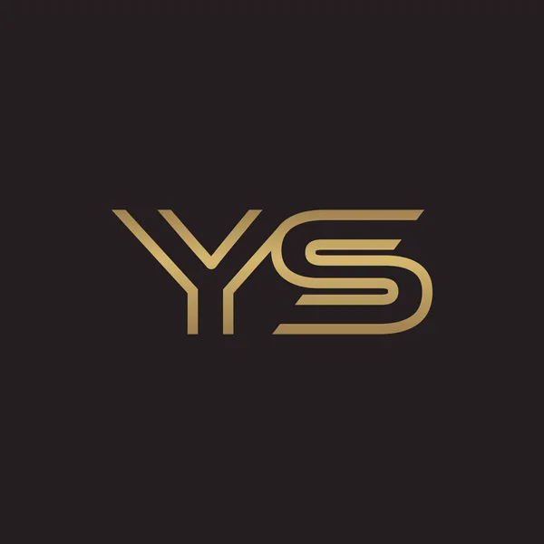 Оригинальная Линия Логотипа Буквы Уникальный Современный Золотой Цвет — стоковый вектор