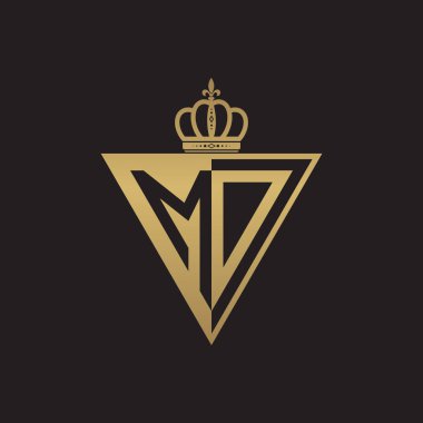 yarım logo üçgen altın ilk iki harfi
