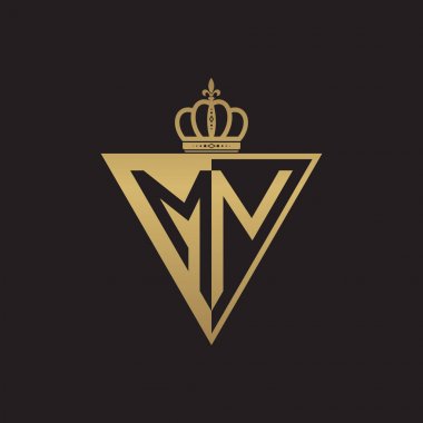 yarım logo üçgen altın ilk iki harfi