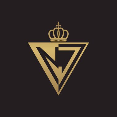 yarım logo üçgen altın ilk iki harfi