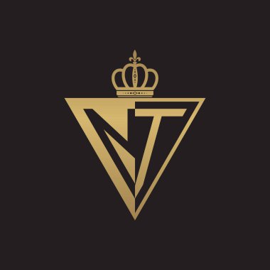 yarım logo üçgen altın ilk iki harfi