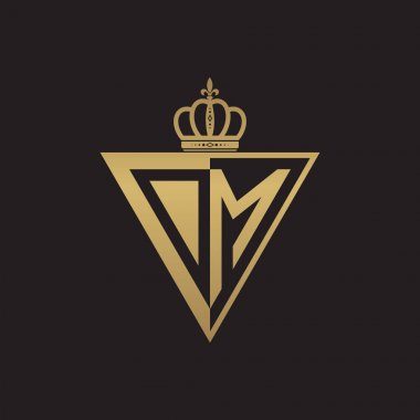 yarım logo üçgen altın ilk iki harfi