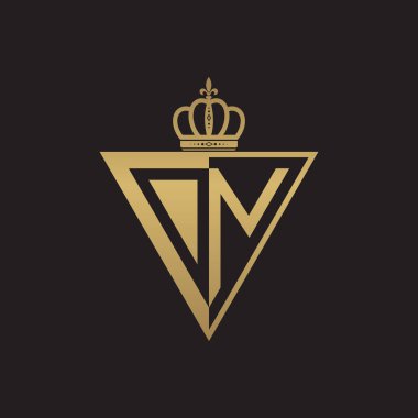 yarım logo üçgen altın ilk iki harfi