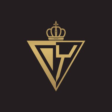 yarım logo üçgen altın ilk iki harfi