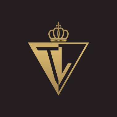 yarım logo üçgen altın ilk iki harfi